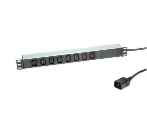 Roline Power Strip Plugs 19 8VÍAS C13 + C20, Aluminium 2M