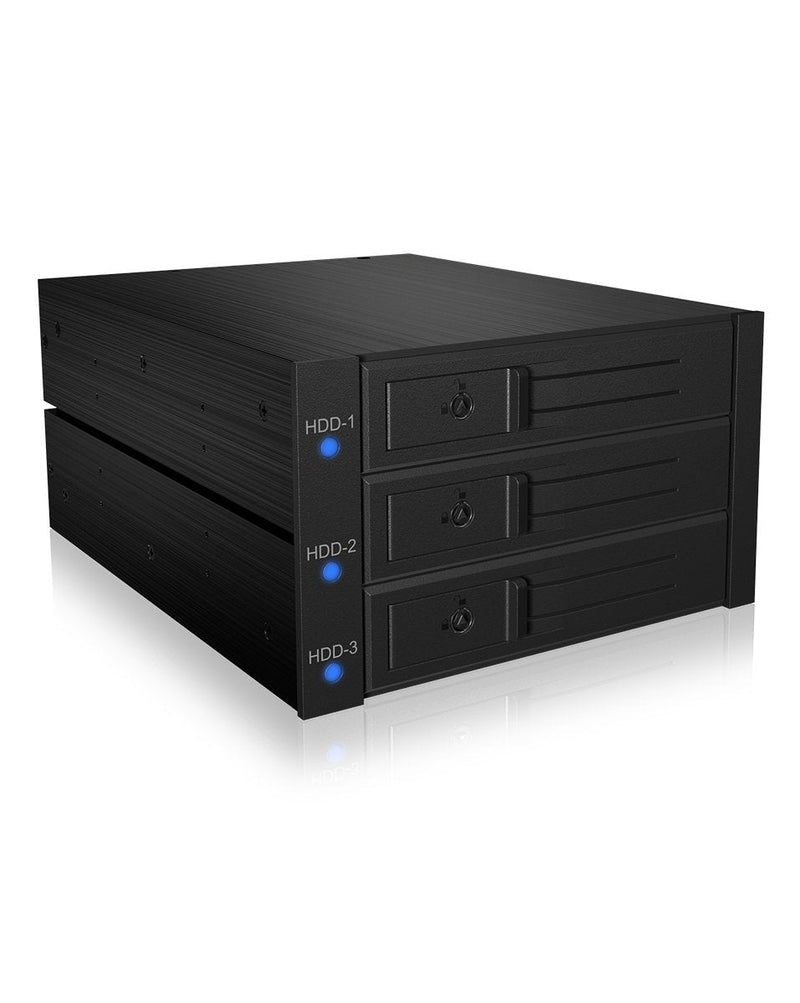 Icy Box Backplane, 3X SATA 3,5 HDD 2X 5,25 Schacht, Hot Swap, Without Tray