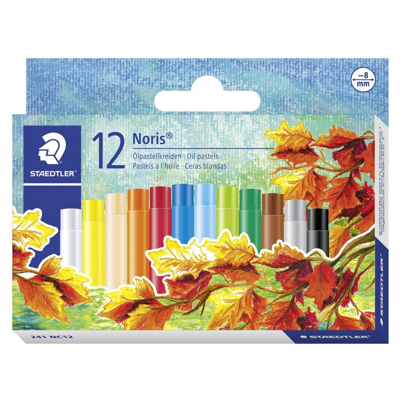 Staedtler Noris 241 Pack 12 Ceras Blandas - Diametro 8MM - Resistencia a Rotura - Colours Surtidos