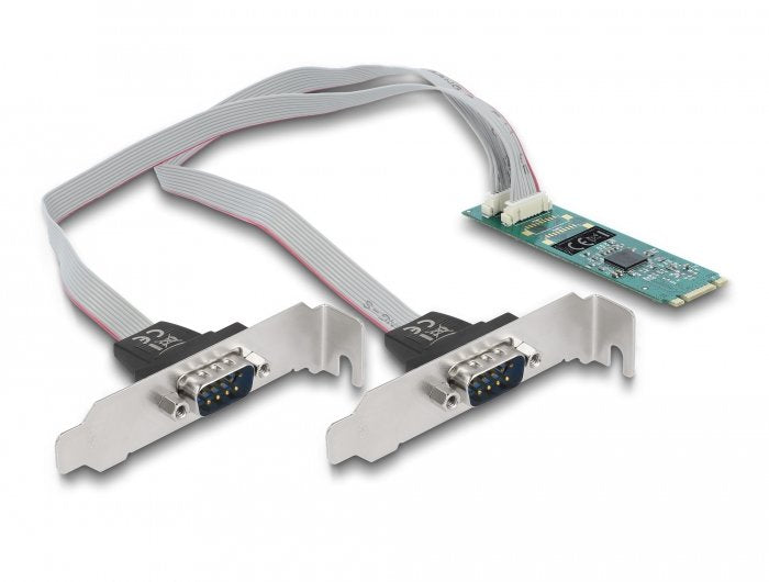 M.2 Card a 2 X Serie RS-232 DB9 With Standard And Low Profile Slotblenden