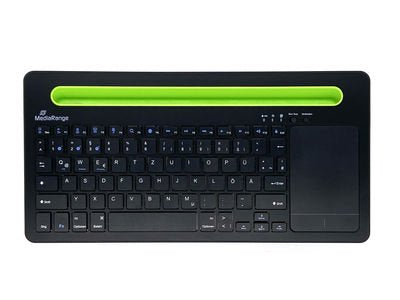 Mediarange Keyboard German Suizo MROS131 Bluetooth Qwertz Black Green