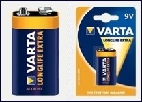Varta Batteries Alcalinas E-block, 6LR61, 9V BLISTER*2