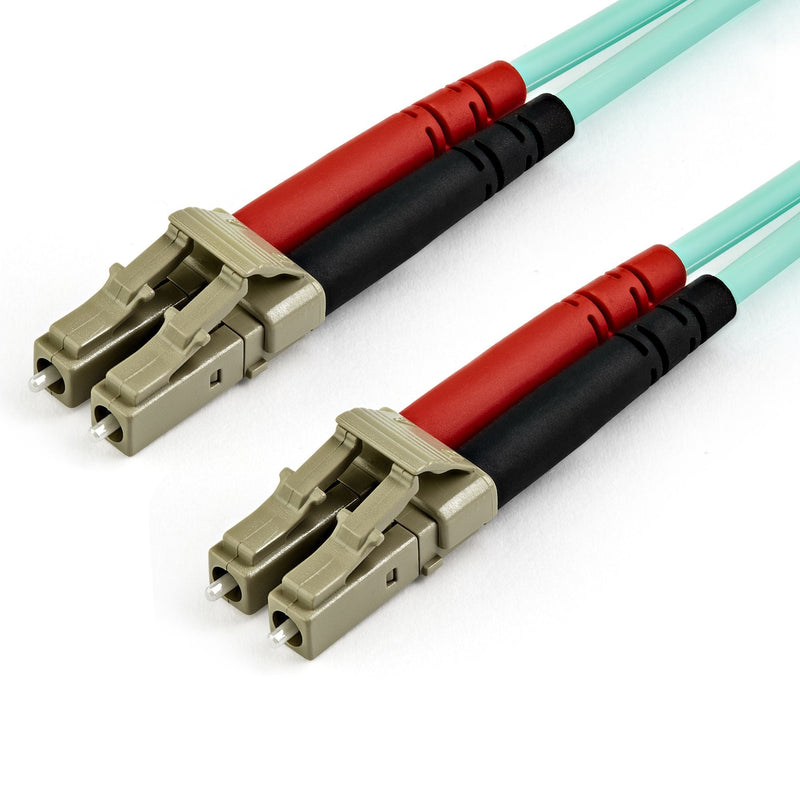 StarTech.com Cable 10M Fibre Optic Multimode Dúplex 50/125 Lc a Lc - Aqua - OM4 - Lszh, 10M, Lszh, OM4, Lc, Aq
