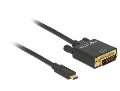 Delock USB Cable Type-c - DVI 24 + 1M/M 4K 30 HZ 2M Black — image 1