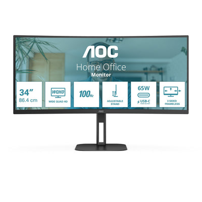 AOC Monitor 34 CU34V5C Value Line 1MS, Hdmi, Dp, USB-C — image 1