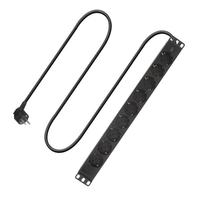 Extension Lead Pdu 19 Inch CEE7 7 With 9 Type F Sockets, 3M H05VV-F 3G1.5 — image 1