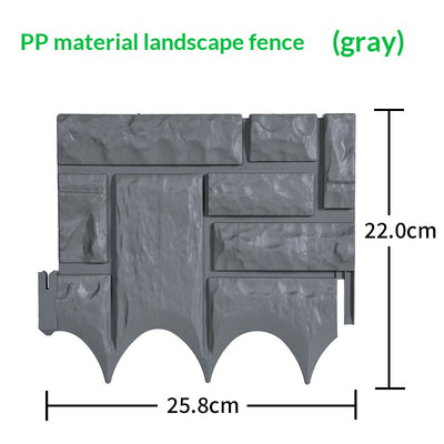Cross-border Plastic Fence Garden Lawn Artificial Stone-patterned Fence