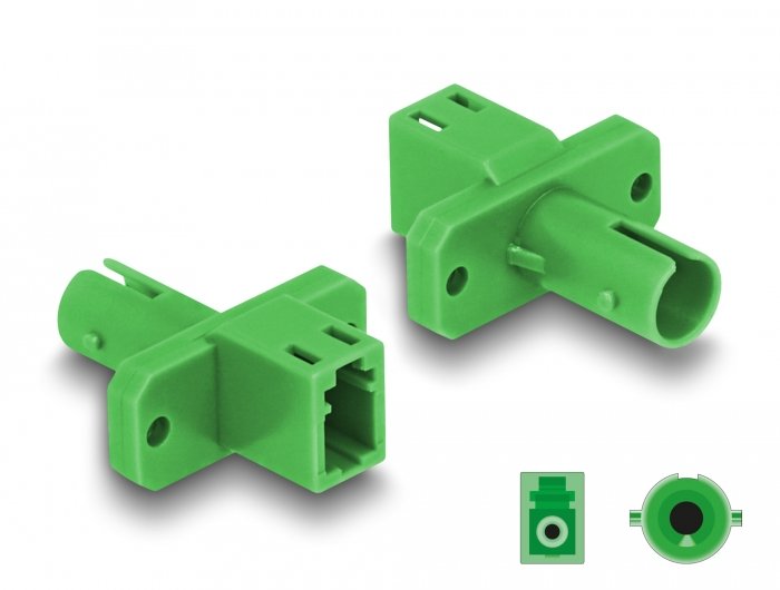 Delock Lwl Hybrid Empalme Lc Simplex Connector Female a St Simplex Connector Female Green