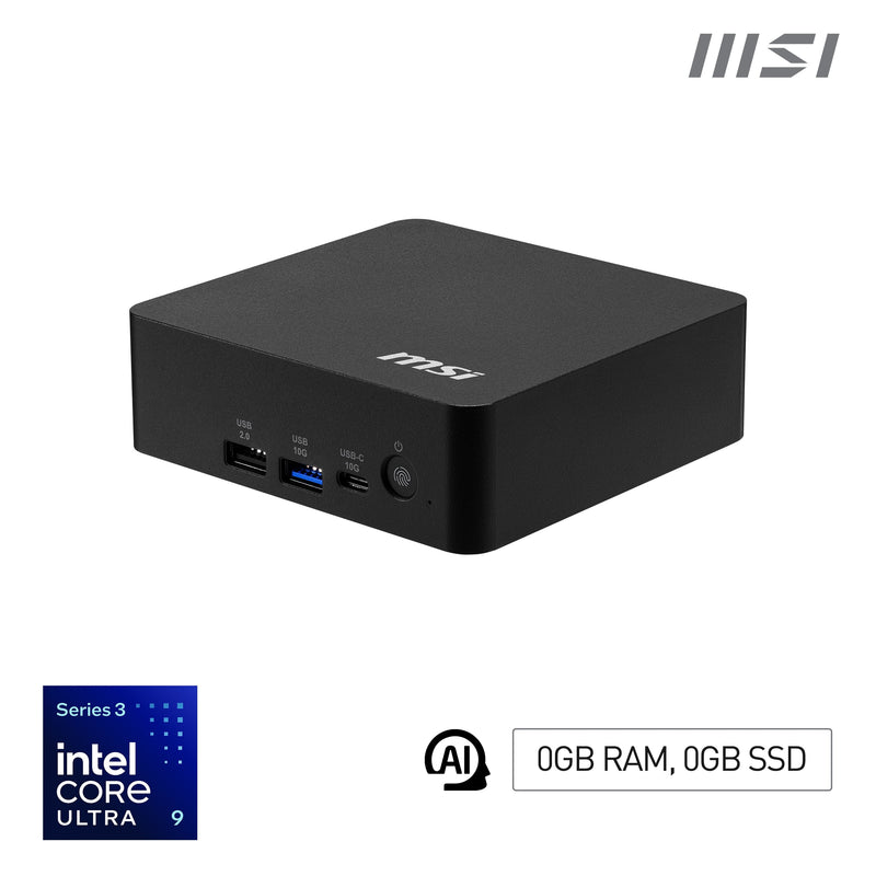 Msi Cubi Nuc Ai + 3MG-003BEU Intel Core Ultra 9 386H Wi-Fi 7 120W PSU