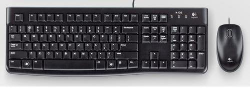 Logitech Keyboard Portugués + Mouse MK120 USB QWERTY Black 920-002547