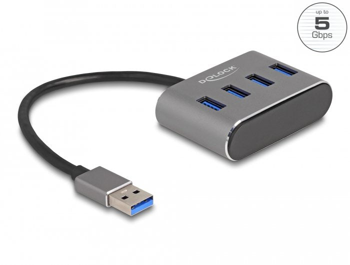 Delock 4 Port USB 3.2 Gen 1 Hub With USB Type a Connection - USB Type a Connectors Female Arriba