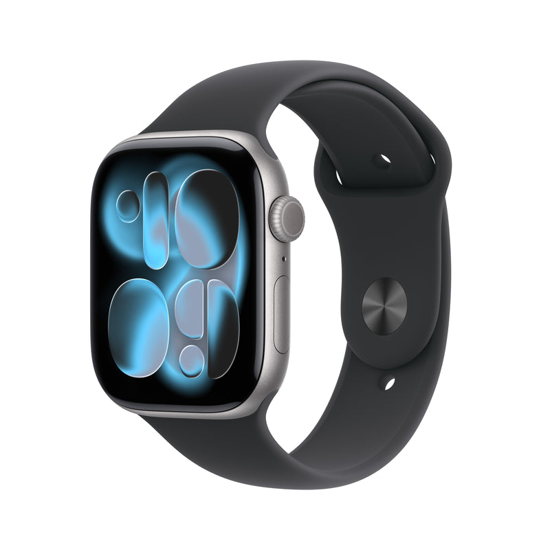 Apple Watch Series 11 Gris Aluminium, 46MM, Sportarmband Negro M/L, Cellular) MFCA4ZR/a