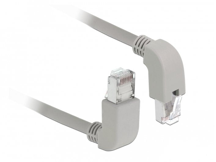 Delock Network Cable RJ45 CAT.6A S FTP Arriba Abajo Angulado 0,5M