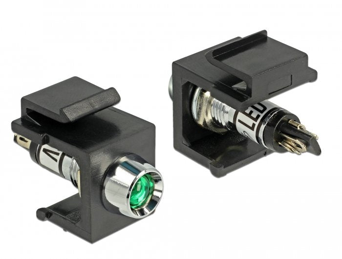 Delock LED Keystone Green 6V, Black 86456
