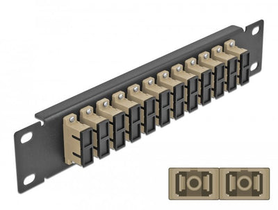 Delock 10? Lwl Patchpanel 12 Port Sc Duplex Beige 1 He Black — image 1