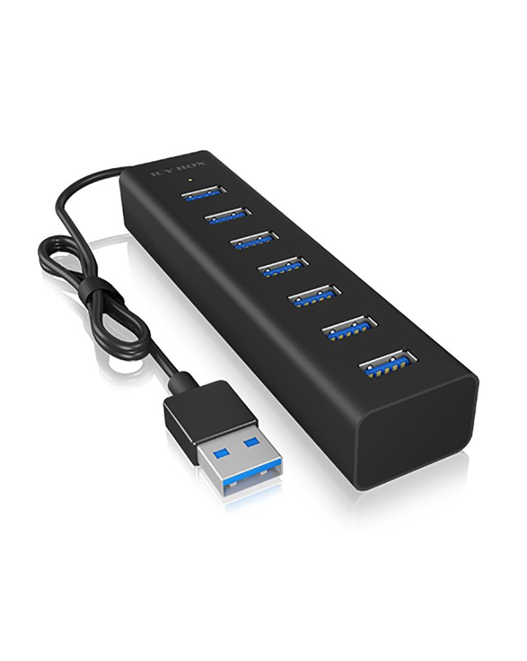Hub 7 Ports Icybox IB-HUB1700-U3 Ports USB 3.0 Type a