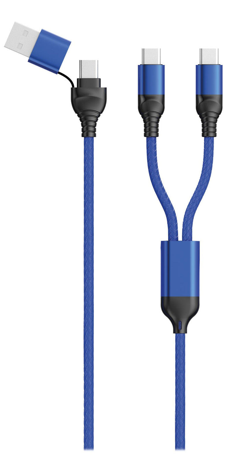 2GO Cable USB / Type C Duo Type C Blue 120CM