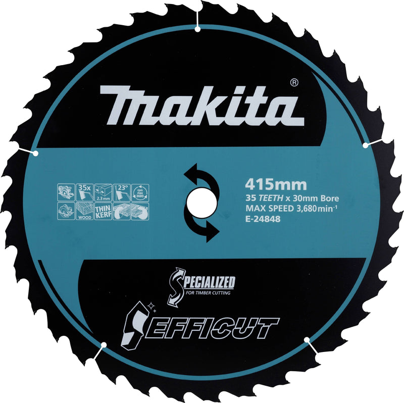 Makita Hoja Saw Circular Effict E-24848, Ø 415MM, Diámetro 35Z 30MM, Sierras Circulares Laptops Inalámbricas E