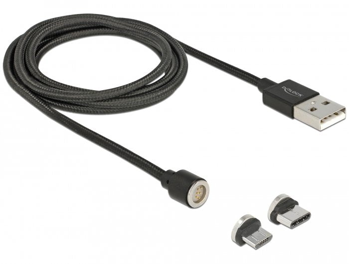 Delock USB Lade/Datencable Magnetic Micro Usb-b / USB Type-c 1,10M