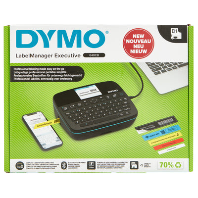 Dymo Labelmanager 640CB 6 9 12 19 24MM D1-BÄNDER Qwertz — image 1