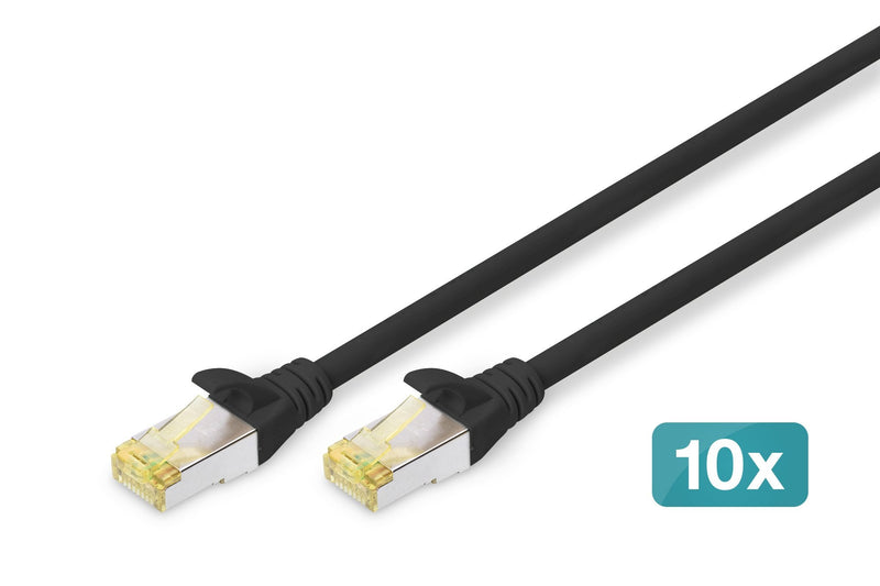 Digitus CAT.6A S/FTP Network Cable, Pack 10 Pieces 2M, Black