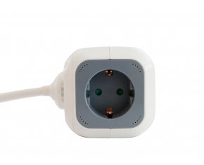 3GO Power Strip REG4CUBEUSB 4 Sockets Power 2 USB Cable 1.4M White And Grey