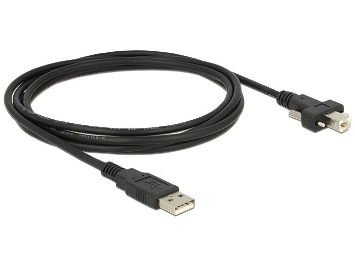 Delock USB Cable 2.0 Type a Connector Male USB 2.0 Type B Connector Male With Screws 2M
