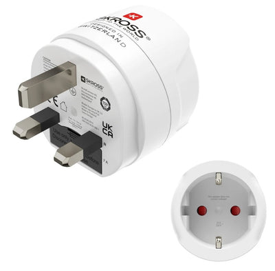 Hama Adapter Travel Socket Type G - Power Up To 3250W - Female Type Schuko - Voltaje 100-250V - White — image 1