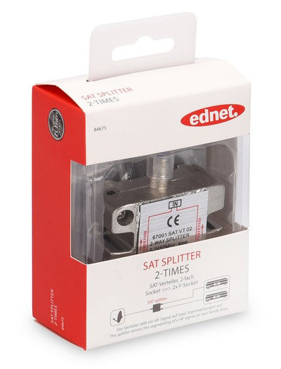 Ednet 84675 Cable Divisor And Combinador Divisor Signal Cable Coaxial Metallic — image 1
