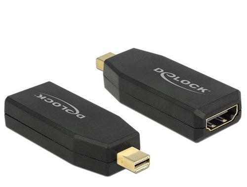 Delock Adapter Mini DisplayPort 1.2 Connector Male HDMI Connector Female Black 4K Pasivo — image 1