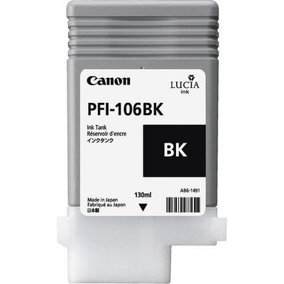 Canon Cartridge Black PFI106BK IPF6300/6350/6400/6450 130ML — image 1