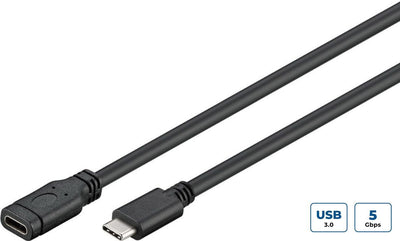 Microconnect USB3.1CC1EX USB Cable USB 3.2 Gen 1 (3.1 Gen 1) 1M USB C Black — image 1