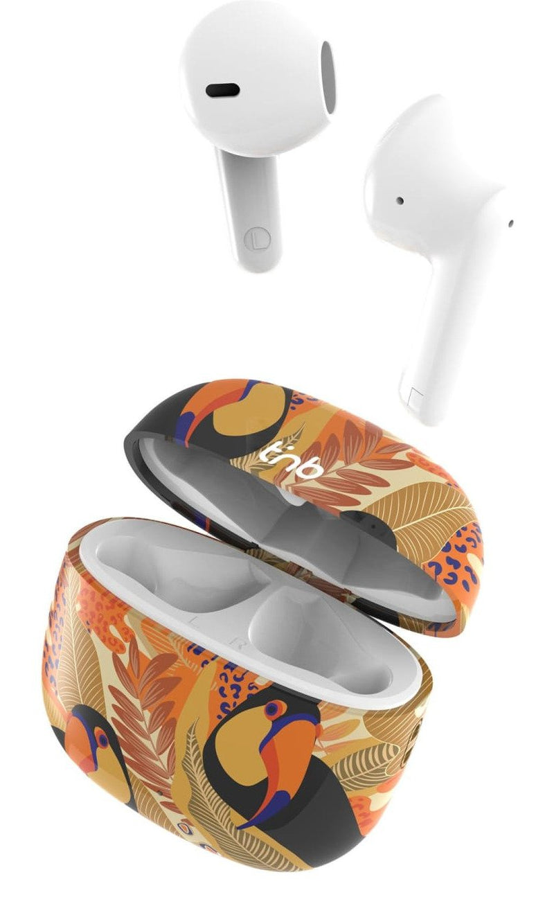 Headphones Tnb Inalambricos Collection Toucan - Yellow And Orange