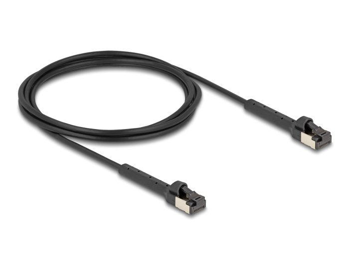 Delock RJ45 Slim Network Cable CAT.6A U FTP Acodable Black 2M