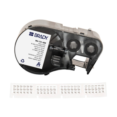 Brady M4-131-499 Tape Labels Genuine Fabric Nylon - Texto Black Sobre Fondo White - Wide 25,40MM X Tall — image 1