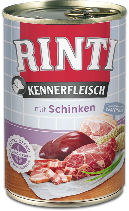 Rinti Kennerfleisch Ham - Comida Húmeda Perros - 400G
