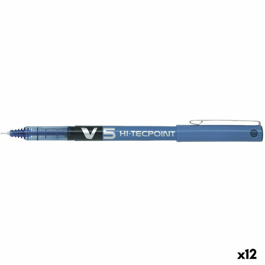 Liquid ink pen Pilot V-5 Blue 0,5 mm 0,3 mm (12 Units)