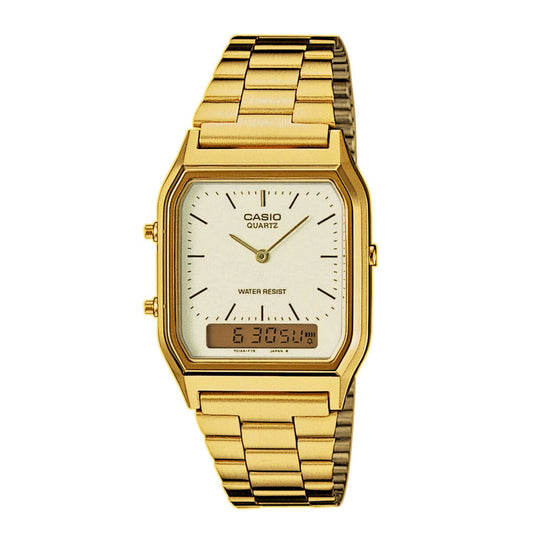 Casio Men's Watch Casio Aq-230Ga-9Dmqyes Gold Golden