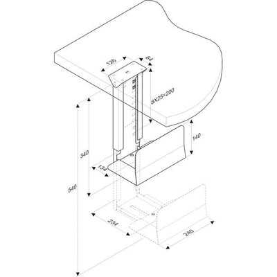 Microconnect Stand CPU Low Desk Black — image 1