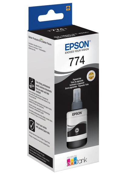 Epson Genuine Ink T774,BLACK Epson L1455, L605, L655, Ecotank ET-3600, 4550, L1455, Workforce ET-16500, M100,  — image 1