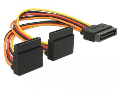 Delock Cable Power SATA 15PIN Connector 2X SATA 15PIN (socke) 15CM 60170 — image 1