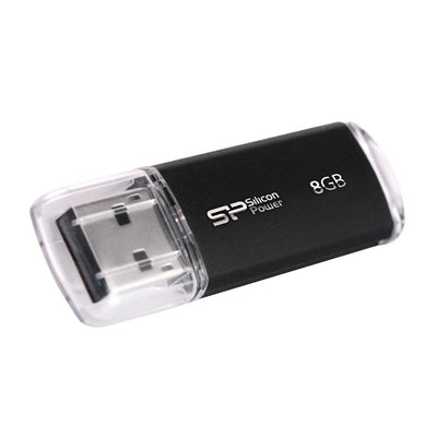 USB Flash Drive Silicone Power 8GB USB 2.0 I-series/Alu Black — image 1