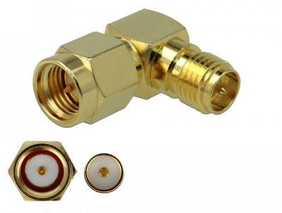 Delock Adapter Sma Male a Rp-sma Female 90° 3GHZ — image 1