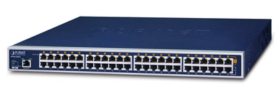 Planet HPOE2400G Switch Gestionado Gigabit Ethernet (10/100/1000) Energía Sobre Ethernet (PoE) 1U Blue — image 1