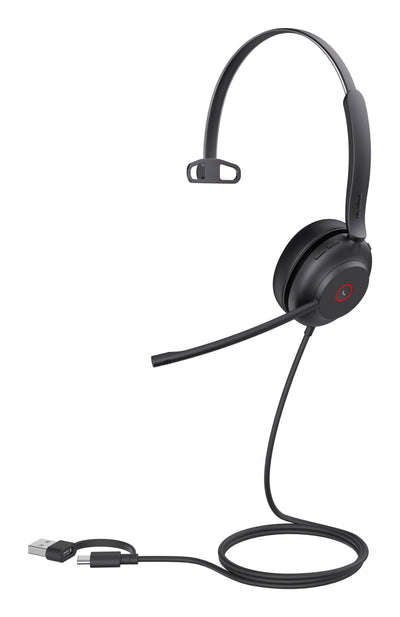 Yealink Headphones UH37 Mono Uc Alámbrico Diadema USB Type-c USB Type-a Black — image 1