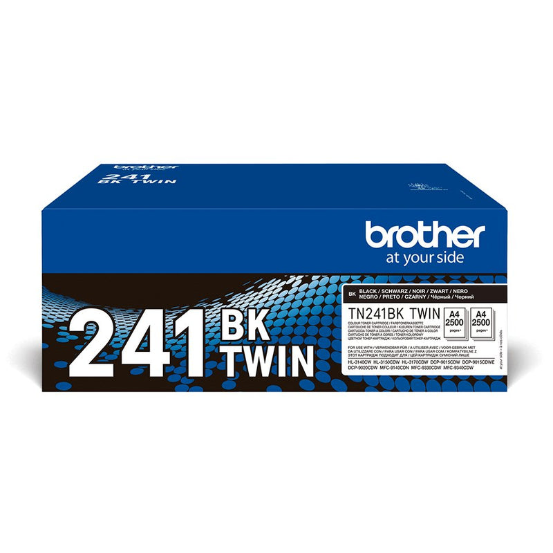Brother Genuine Toner TN241 Multipack 2X Black TN241BKTWIN