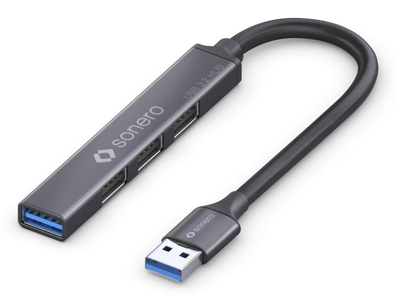 Purelink Sonero USB 3.2 GEN1X1 Hub - 4 Port USB-A Connector Male - 0,15M - Grey Espacial