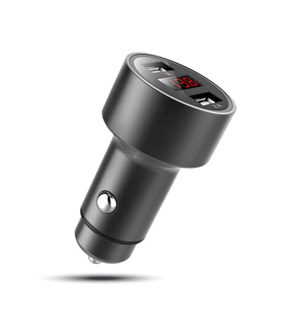 Eightt Charger Car USB 2 Ports Aluminium 12W Display — image 1