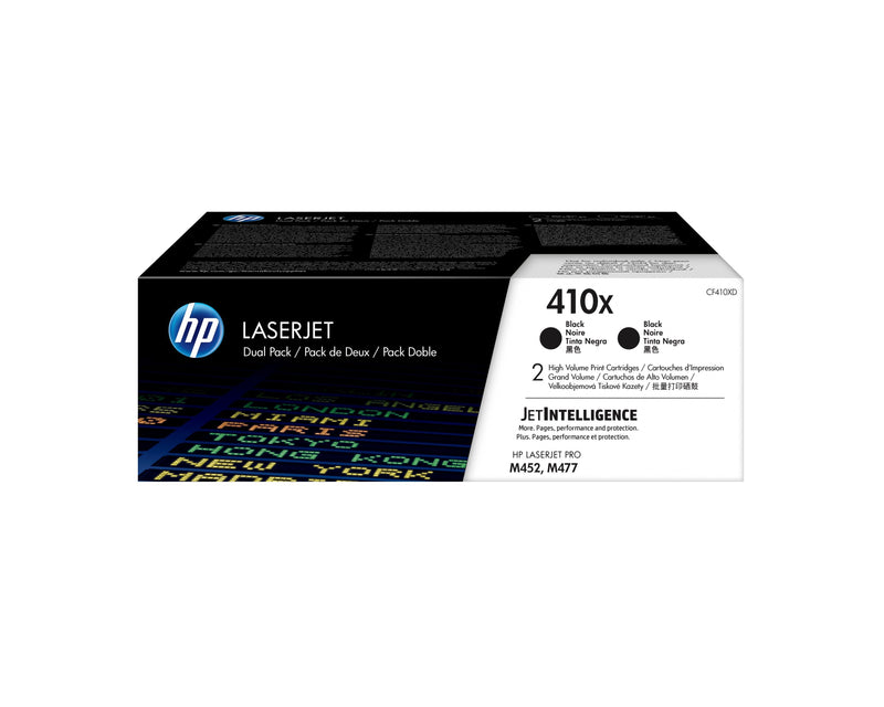 HP Genuine Toner 410X XL High Capacity Multipack 2X Black