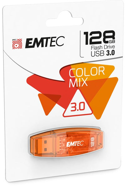 Emtec USB Flash Drive Usb-stick 128GB C410 USB 2.0 Colour Mix Orange — image 1